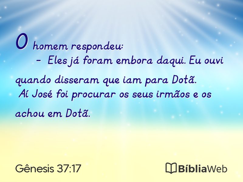 Gênesis 37:17 em imagem para compartilhar