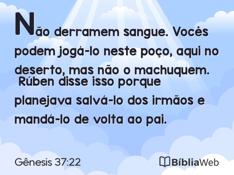 Gênesis 37:22 em imagem para compartilhar