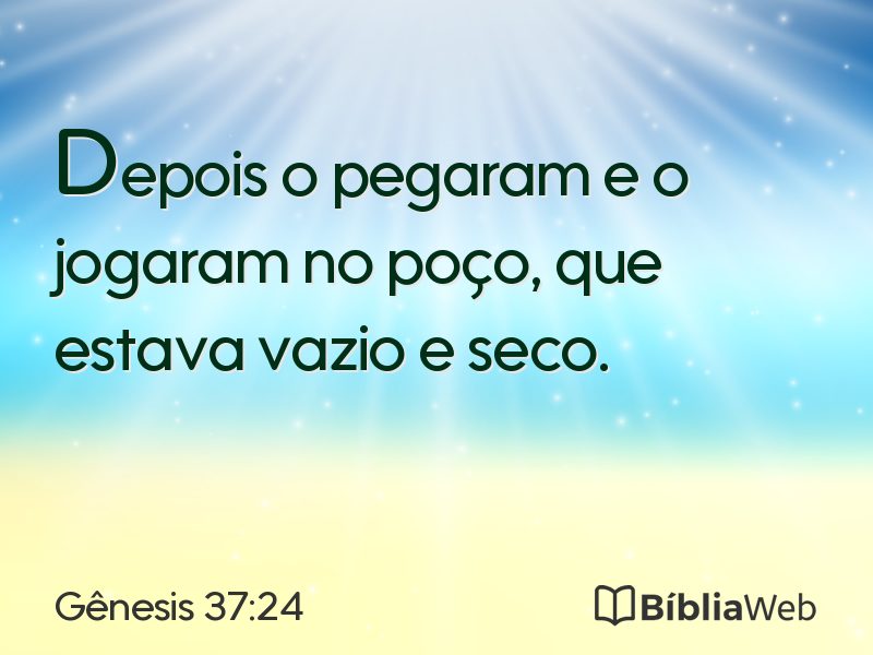 Gênesis 37:24 em imagem para compartilhar
