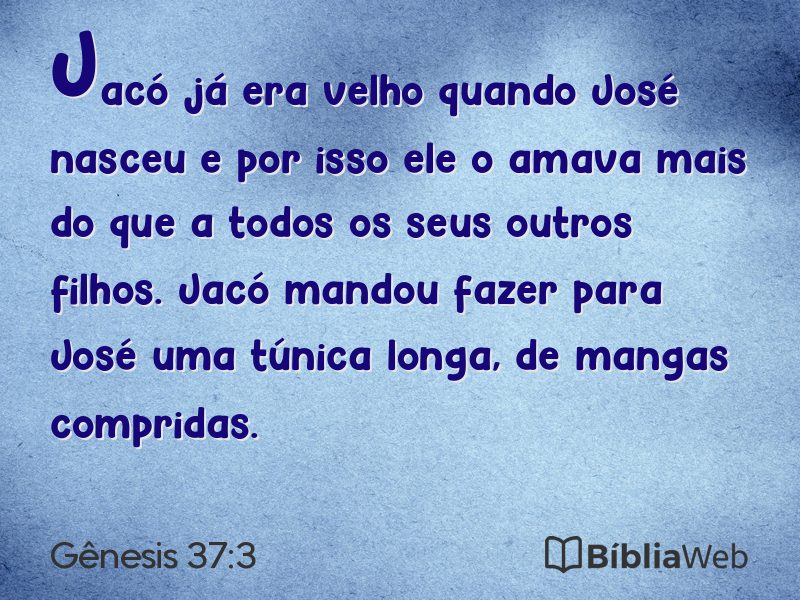 Gênesis 37:3 em imagem para compartilhar