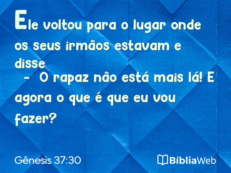 Gênesis 37:30 em imagem para compartilhar
