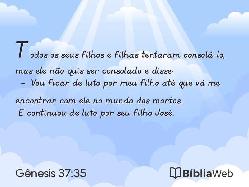 Gênesis 37:35 em imagem para compartilhar