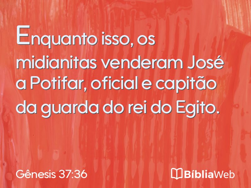 Gênesis 37:36 em imagem para compartilhar
