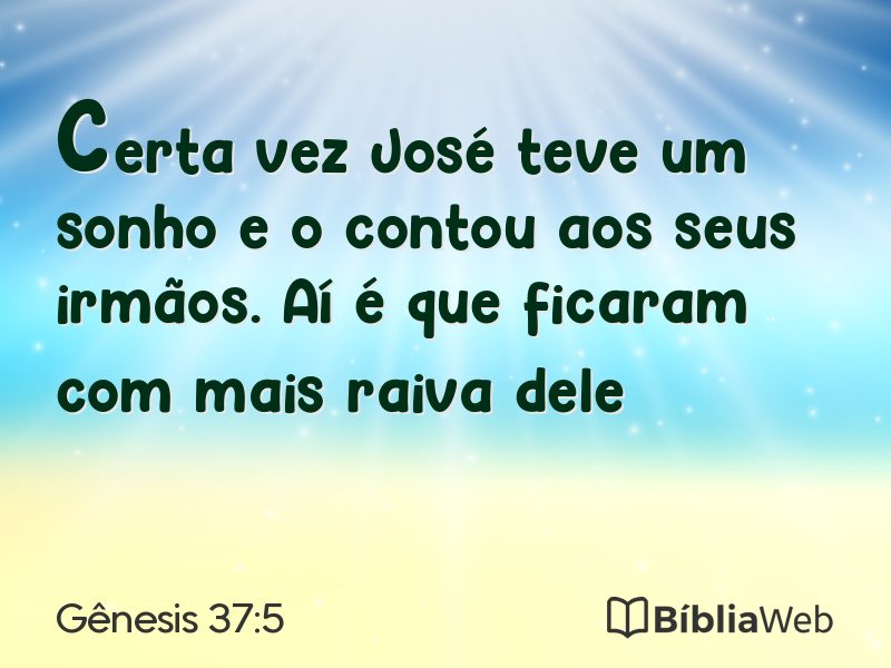 Gênesis 37:5 em imagem para compartilhar
