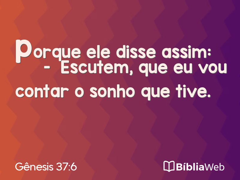 Gênesis 37:6 em imagem para compartilhar
