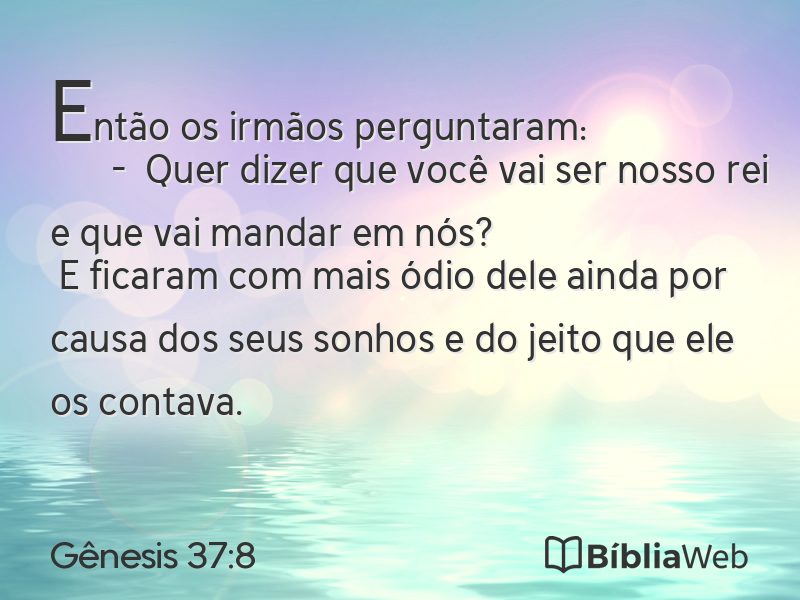 Gênesis 37:8 em imagem para compartilhar
