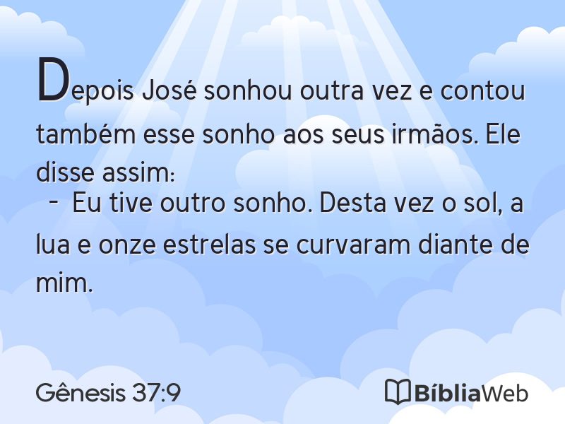 Gênesis 37:9 em imagem para compartilhar