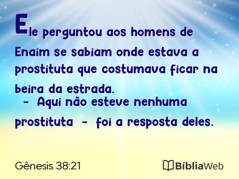Gênesis 38:21 em imagem para compartilhar