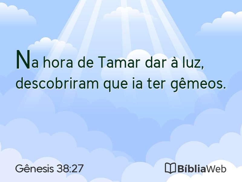 Gênesis 38:27 em imagem para compartilhar
