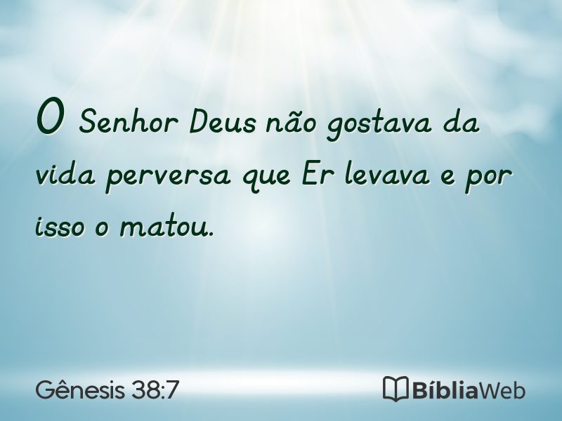 Gênesis 38:7 em imagem para compartilhar