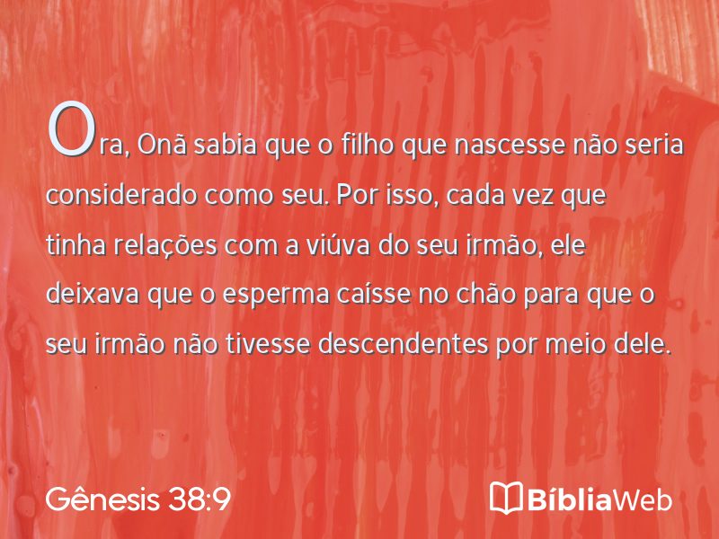 Gênesis 38:9 em imagem para compartilhar