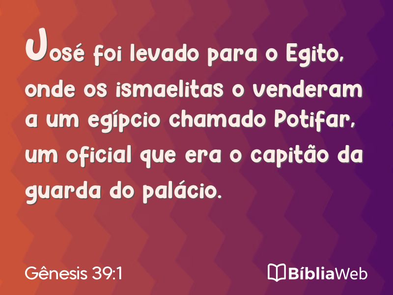 Gênesis 39:1 em imagem para compartilhar