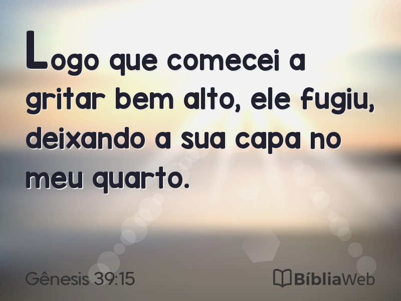 Gênesis 39:15 em imagem para compartilhar