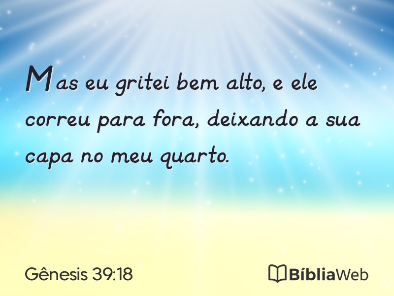Gênesis 39:18 em imagem para compartilhar