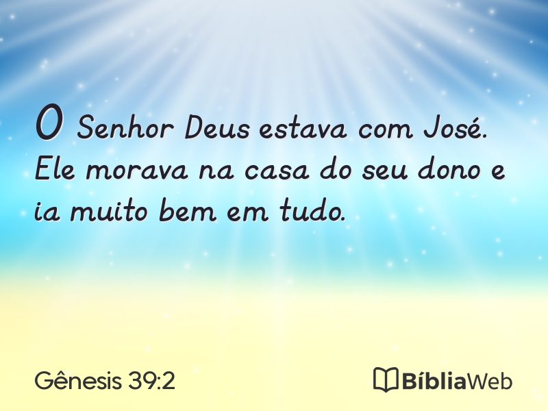 Gênesis 39:2 em imagem para compartilhar