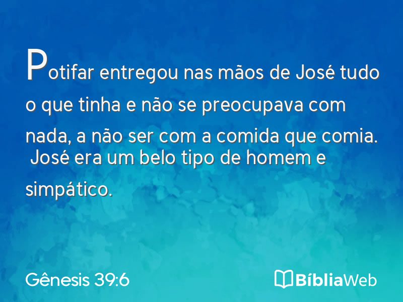 Gênesis 39:6 em imagem para compartilhar
