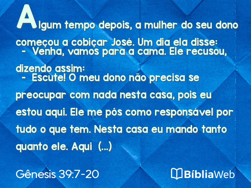 Gênesis 39:7-20 em imagem para compartilhar