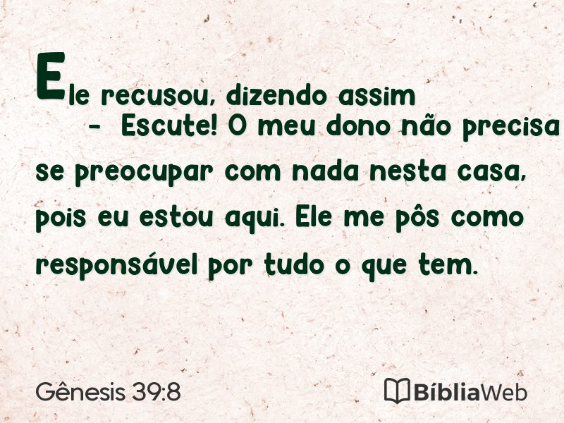 Gênesis 39:8 em imagem para compartilhar