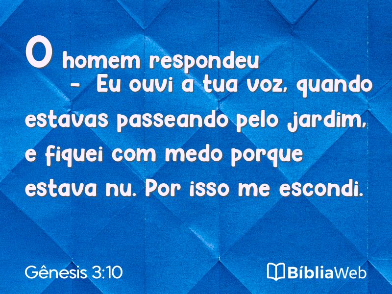 Gênesis 3:10 em imagem para compartilhar