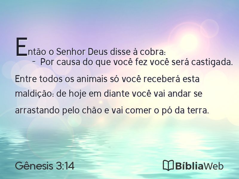 Gênesis 3:14 em imagem para compartilhar