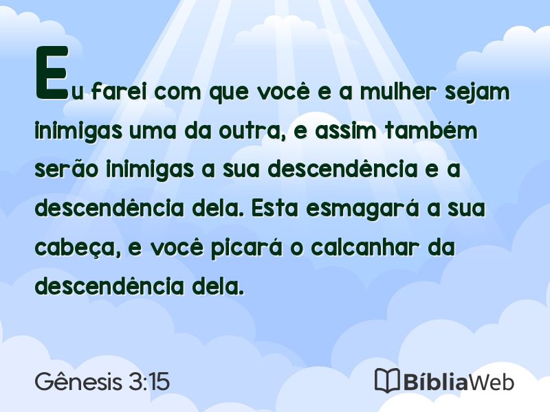 Gênesis 3:15 em imagem para compartilhar