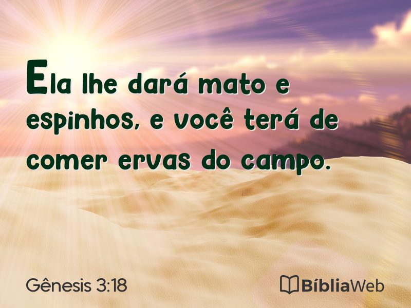 Gênesis 3:18 em imagem para compartilhar
