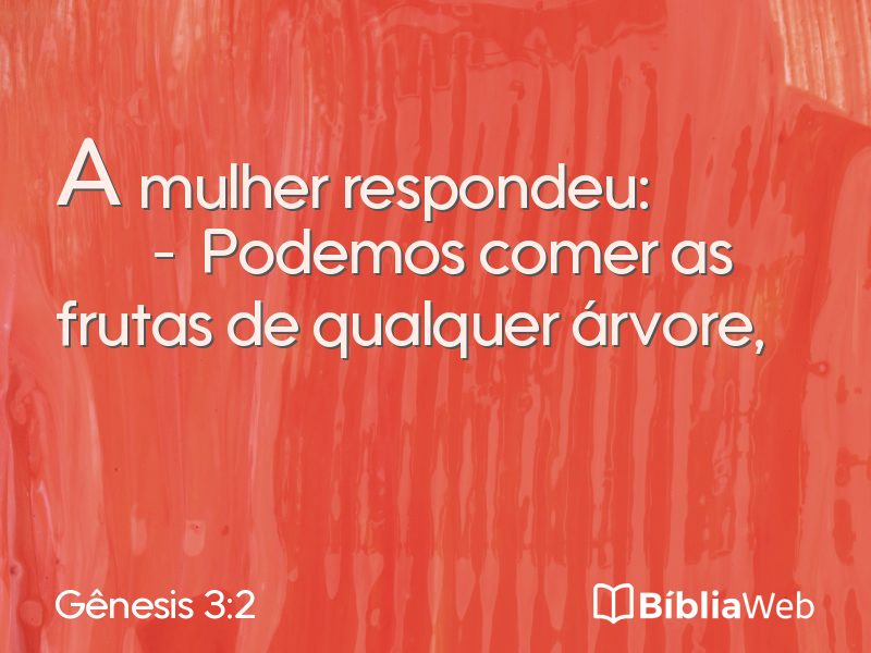 Gênesis 3:2 em imagem para compartilhar