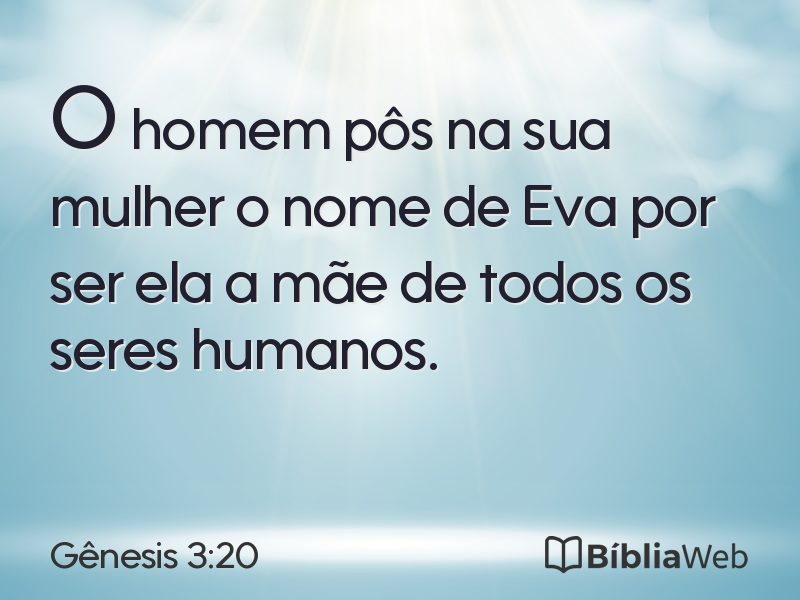 Gênesis 3:20 em imagem para compartilhar