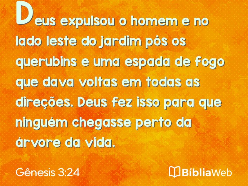 Gênesis 3:24 em imagem para compartilhar
