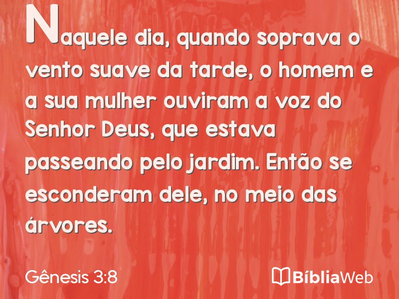 Gênesis 3:8 em imagem para compartilhar