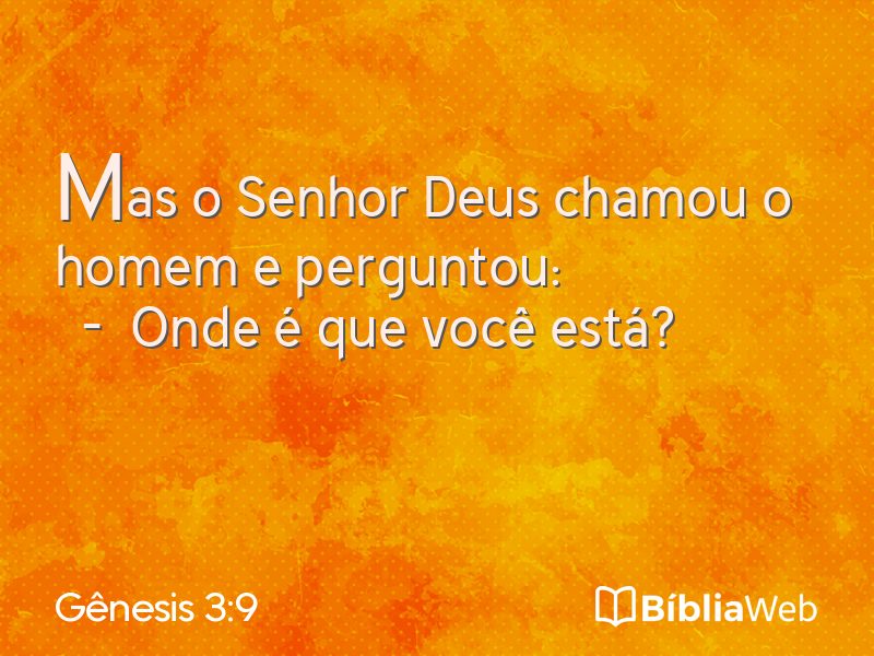 Gênesis 3:9 em imagem para compartilhar