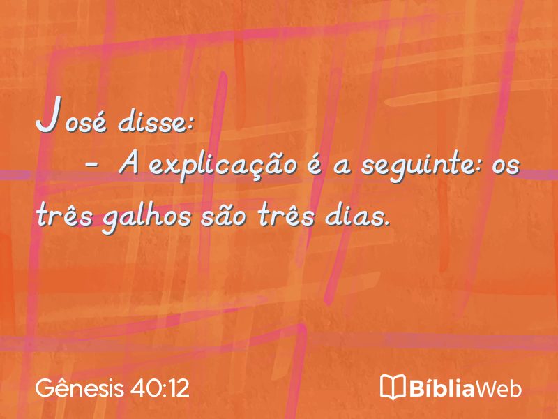 Gênesis 40:12 em imagem para compartilhar