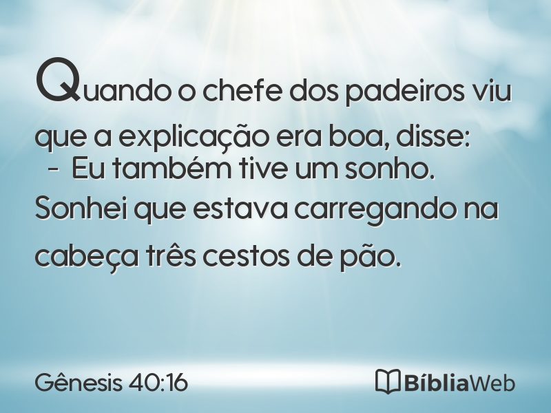Gênesis 40:16 em imagem para compartilhar