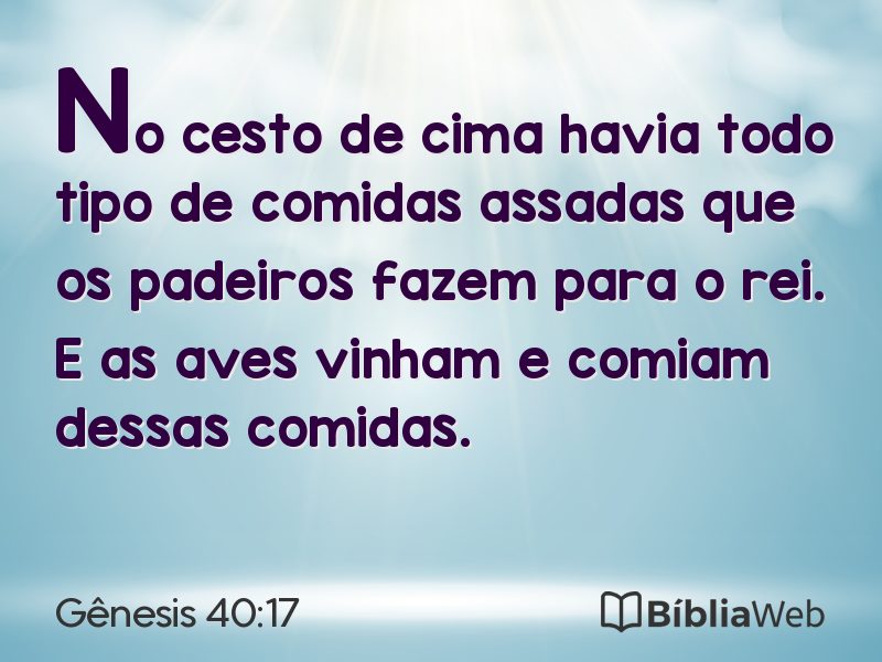Gênesis 40:17 em imagem para compartilhar