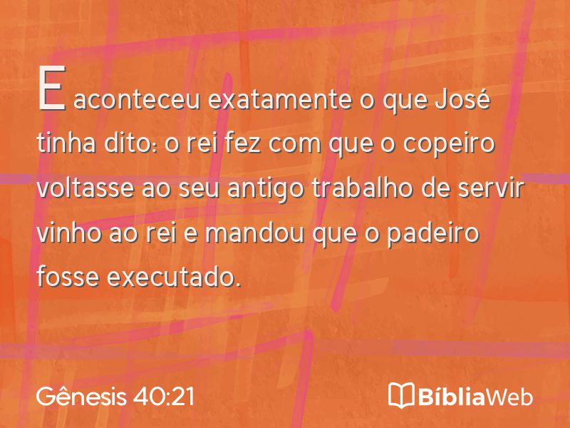 Gênesis 40:21 em imagem para compartilhar