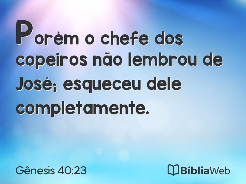 Gênesis 40:23 em imagem para compartilhar