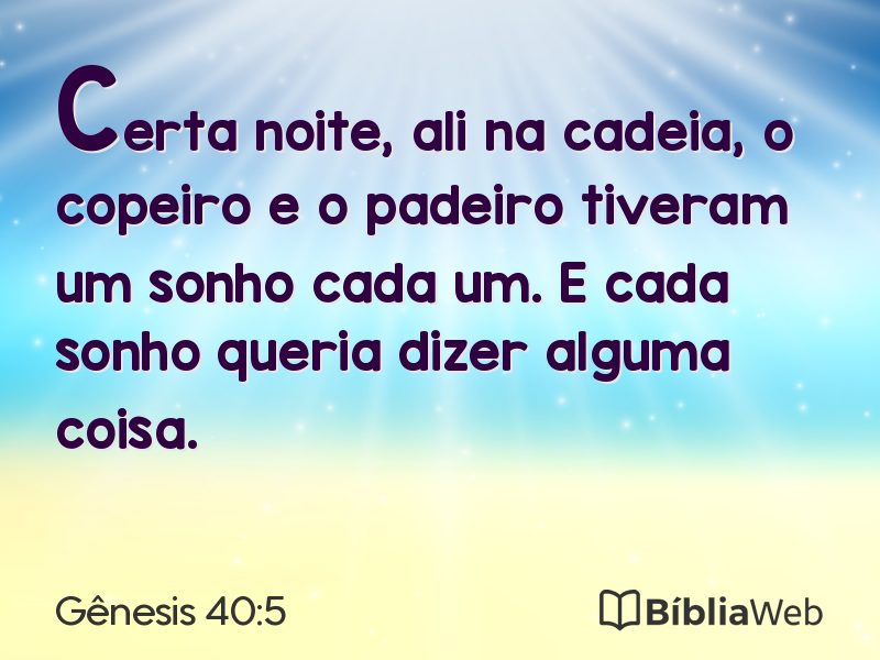 Gênesis 40:5 em imagem para compartilhar