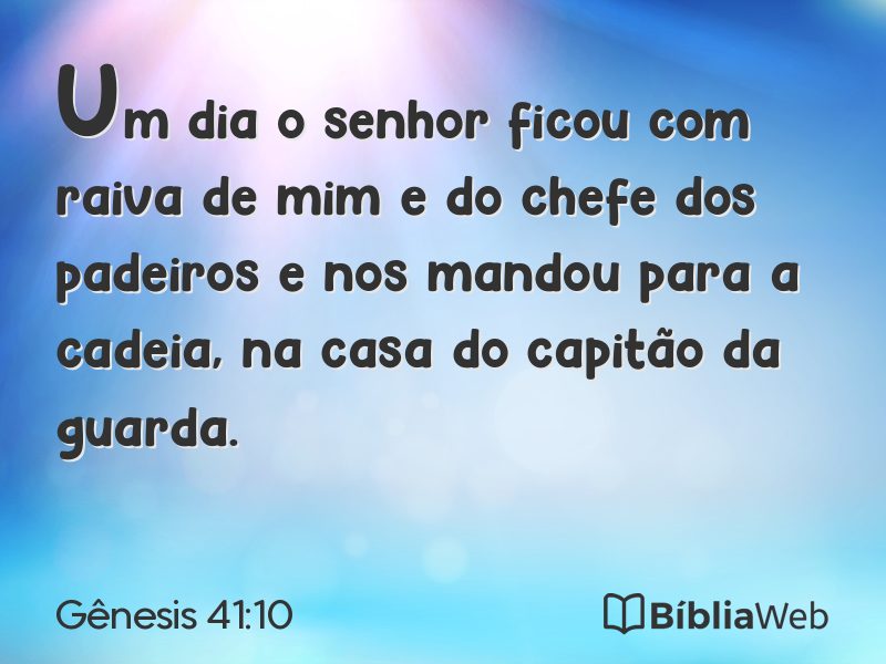 Gênesis 41:10 em imagem para compartilhar
