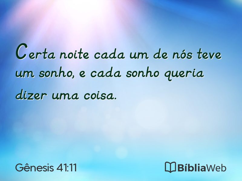 Gênesis 41:11 em imagem para compartilhar