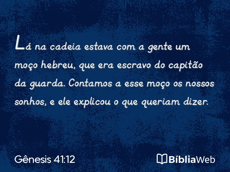 Gênesis 41:12 em imagem para compartilhar