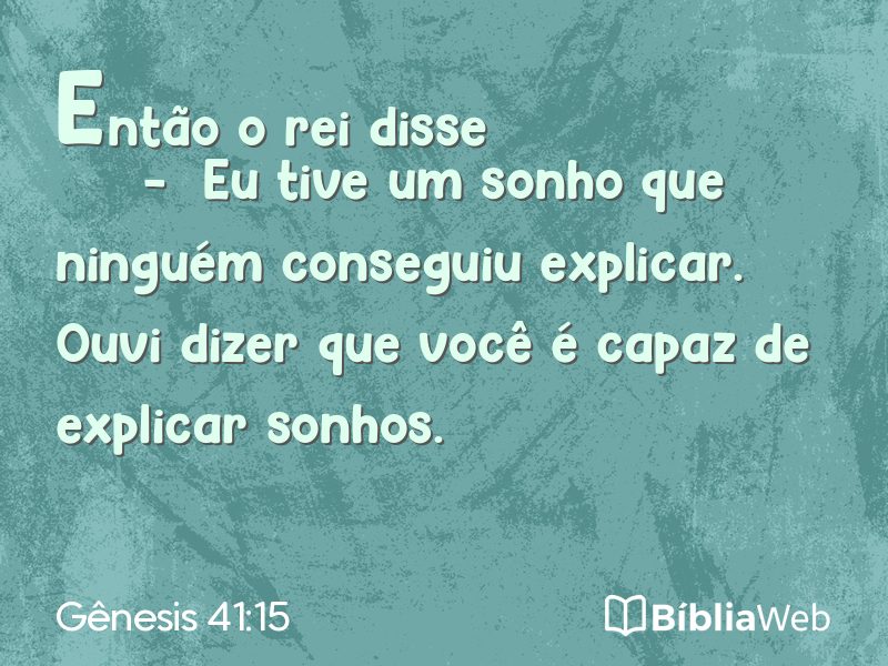 Gênesis 41:15 em imagem para compartilhar