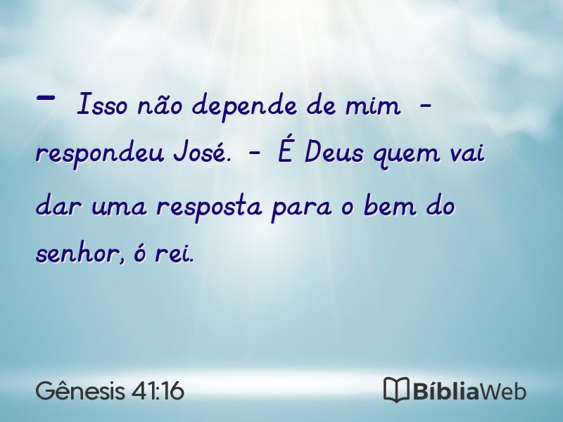 Gênesis 41:16 em imagem para compartilhar
