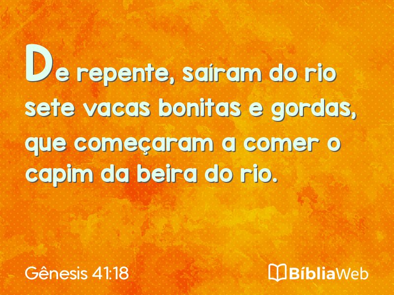 Gênesis 41:18 em imagem para compartilhar