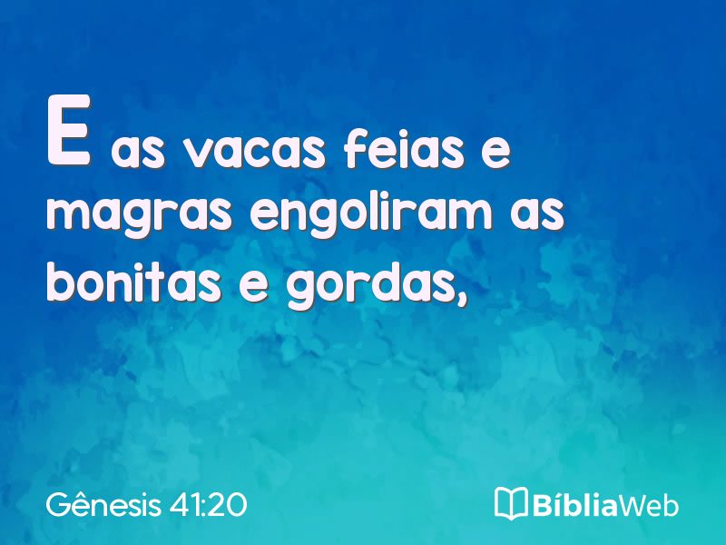 Gênesis 41:20 em imagem para compartilhar