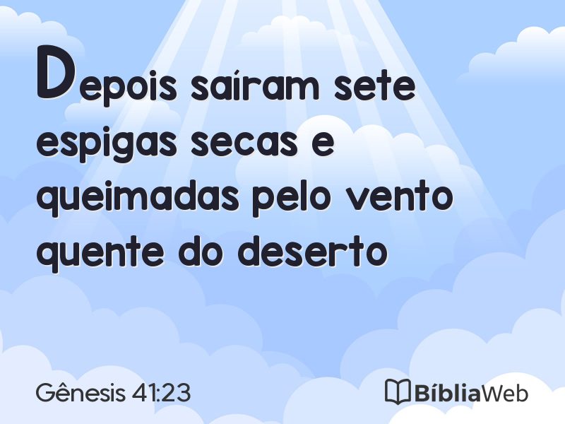 Gênesis 41:23 em imagem para compartilhar