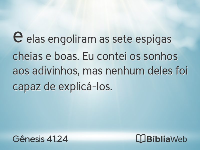 Gênesis 41:24 em imagem para compartilhar
