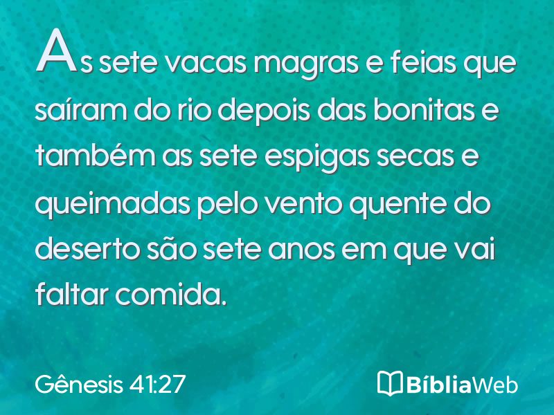 Gênesis 41:27 em imagem para compartilhar