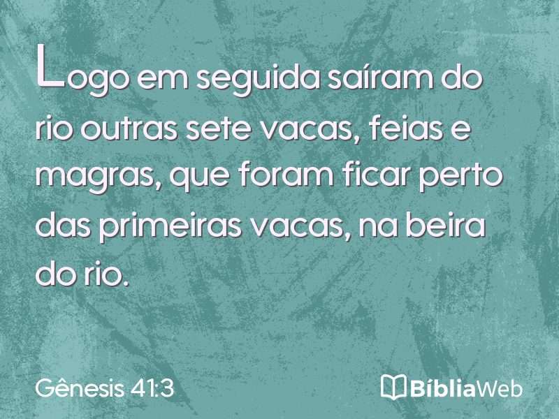 Gênesis 41:3 em imagem para compartilhar