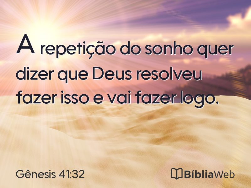 Gênesis 41:32 em imagem para compartilhar