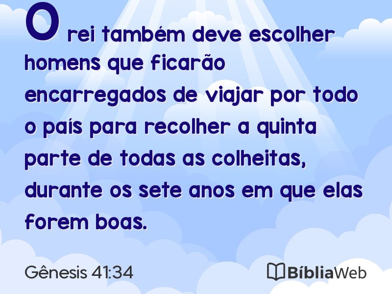 Gênesis 41:34 em imagem para compartilhar